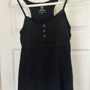 Black halter-type style top